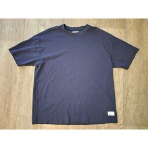 RESERVED SUPPLY Mens Navy Blue Heavy Oversized Boxy Fit T Shirt Size XL